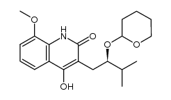 4-hydroxy-8-methoxy-3-((2R)-3-methyl-2-((tetrahydro-2H-pyran-2-yl)oxy)butyl)quinolin-2(1H)-one Structure