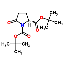 N-叔丁氧羰基-D-焦谷氨酸叔丁酯结构式