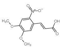 4,5-二甲氧基-2-硝基肉桂酸结构式