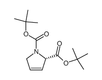 t-butyl (2S)-N-t-butoxycarbonyl-3,4-dehydroprolinate Structure