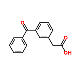 (3-Benzoylphenyl)acetic acid Structure
