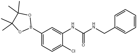 1-benzyl-3-(2-chloro-5-(4,4,5,5-tetramethyl-1,3,2-dioxaborolan-2-yl)phenyl)urea Structure