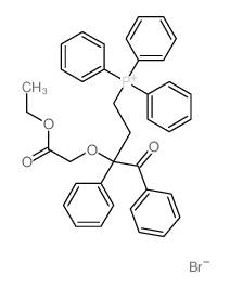 Phosphonium,[3-(2-ethoxy-2-oxoethoxy)-4-oxo-3,4-diphenylbutyl]triphenyl-, bromide (1:1) Structure