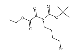 N-t-butoxycarbonyl N-4-bromobutyl ethyl oxamate结构式