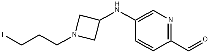 5-[[1-(3-氟丙基)氮杂环丁烷-3-基]氨基]吡啶-2-甲醛结构式