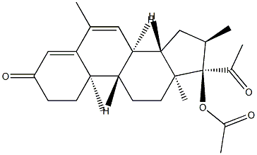 17α-(Acetyloxy)-6,16α-dimethylpregna-4,6-diene-3,20-dione结构式