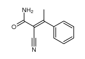 (E)-2-cyano-3-phenylbut-2-enamide结构式