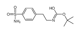 N-[2-[4-(氨基磺酰基)苯基]乙基]氨基甲酸叔丁酯结构式
