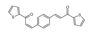 3-[4-(3-oxo-3-thiophen-2-ylprop-1-enyl)phenyl]-1-thiophen-2-ylprop-2-en-1-one Structure