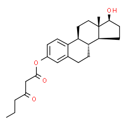 estra-1,3,5(10)-triene-3,17beta-diol mono(3-oxohexanoate) structure