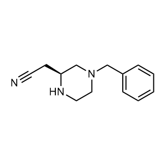 (S)-2-(4-苄基哌嗪-2-基)乙腈结构式