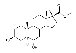 3β.5α.6β-Trihydroxy-17α-methyl-aetiansaeure-methylester结构式