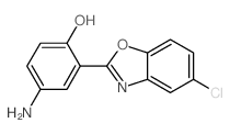 4-氨基-2-(5-氯-1,3-苯并恶唑-2-基)苯酚结构式