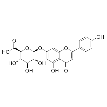 芹菜素-7-O-葡萄糖醛酸苷结构式