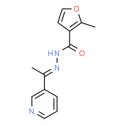 2-methyl-N'-[(1Z)-1-(pyridin-3-yl)ethylidene]furan-3-carbohydrazide结构式