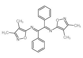 N,N-bis(3,4-dimethyloxazol-5-yl)-1,2-diphenyl-ethane-1,2-diimine结构式