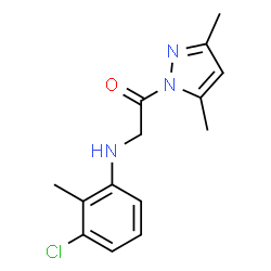 (3-chloro-2-methylphenyl)[2-(3,5-dimethyl-1H-pyrazol-1-yl)-2-oxoethyl]amine structure