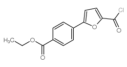 4-(5-CHLOROCARBONYL-FURAN-2-YL)-BENZOIC ACID ETHYL ESTER structure