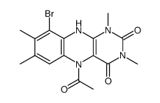 Benzo[g]pteridine-2,4(1H,3H)-dione,5-acetyl-9-bromo-5,10-dihydro-1,3,7,8-tetramethyl- Structure