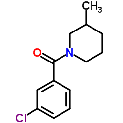 1-(3-Chlorobenzoyl)-3-Methylpiperidine Structure