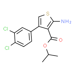 Isopropyl 2-amino-4-(3,4-dichlorophenyl)thiophene-3-carboxylate结构式