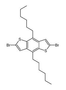 2,6-二溴-4,8-二己基苯并[1,2-b:4,5-b']二噻吩结构式