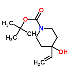 tert-butyl 4-hydroxy-4-vinylpiperidine-1-carboxylate structure