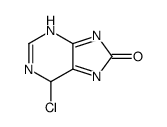 6-氯-7H-嘌呤-8(9H)-酮结构式