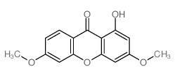 1-hydroxy-3,6-dimethoxy-xanthen-9-one Structure