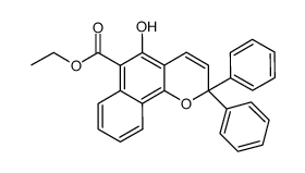 2,2-diphenyl-5-hydroxy-6-carboethoxy-2H-naphtho[1,2-b]pyran结构式