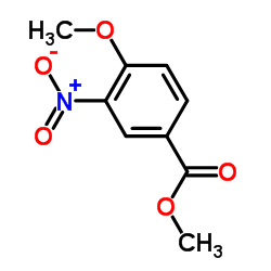 4-甲氧基-3-硝基苯甲酸甲酯结构式