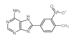 8-(4-methyl-3-nitro-phenyl)-7H-purin-6-amine结构式