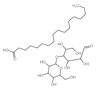 Octadecanoic acid; 2,3,5,6-tetrahydroxy-4-[3,4,5-trihydroxy-6-(hydroxymethyl)oxan-2-yl]oxy-hexanal Structure