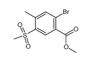 2-bromo-4-methyl-5-(methylsulfonyl)benzoic acid methyl ester Structure