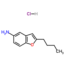 2-丁基-5-氨基苯并呋喃盐酸盐结构式