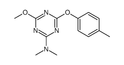 4-methoxy-N,N-dimethyl-6-(4-methylphenoxy)-1,3,5-triazin-2-amine Structure