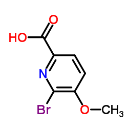 2-Bromo-3-methoxypyridine-6-carboxylic acid Structure