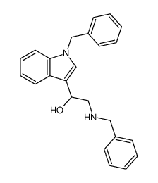 2-benzylamino-1-(1-benzyl-indol-3-yl)-ethanol Structure
