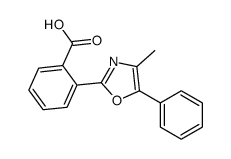 2-(4-methyl-5-phenyl-1,3-oxazol-2-yl)benzoic acid结构式