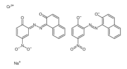 二[1-[(2-羟基-5-硝基苯基)偶氮-2-萘酚铬酸钠结构式