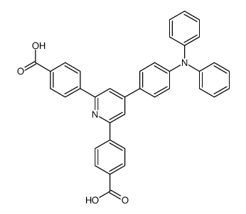 4-[6-(4-carboxyphenyl)-4-[4-(N-phenylanilino)phenyl]pyridin-2-yl]benzoic acid Structure