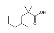 2,2,4-trimethylheptanoic acid Structure