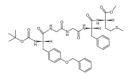 tert-Butoxycarbonyl-o-benzyl-L-tyrosyl-glycyl-glycyl-L-phenylalanyl-L-methionin-methylester结构式