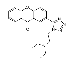 6-[1-(2-Diethylamino-ethyl)-1H-tetrazol-5-yl]-9-oxa-1-aza-anthracen-10-one Structure