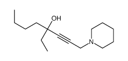 4-ethyl-1-piperidin-1-yloct-2-yn-4-ol结构式