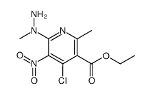 4-chloro-2-methyl-6-(N-methyl-hydrazino)-5-nitro-nicotinic acid ethyl ester Structure