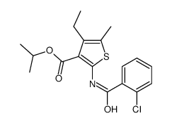 propan-2-yl 2-[(2-chlorobenzoyl)amino]-4-ethyl-5-methylthiophene-3-carboxylate Structure