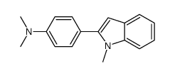 N,N-dimethyl-4-(1-methylindol-2-yl)aniline结构式