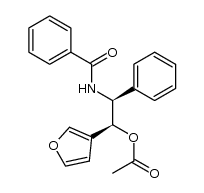 (1S,2S)-[2-phenyl-2-benzylamino-1-(3-furyl)-ethyl]acetate Structure