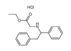 (1,2-Diphenyl-ethylamino)-acetic acid ethyl ester; hydrochloride Structure
